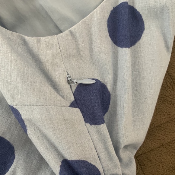 Boden Blue Polka Dot Dress size 8 Long - Picture 11 of 17